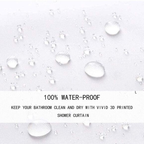 Unicorn Shower Curtain,Purple Galaxy Shower Curtains,Fantasy Bath - Picture 2 of 4